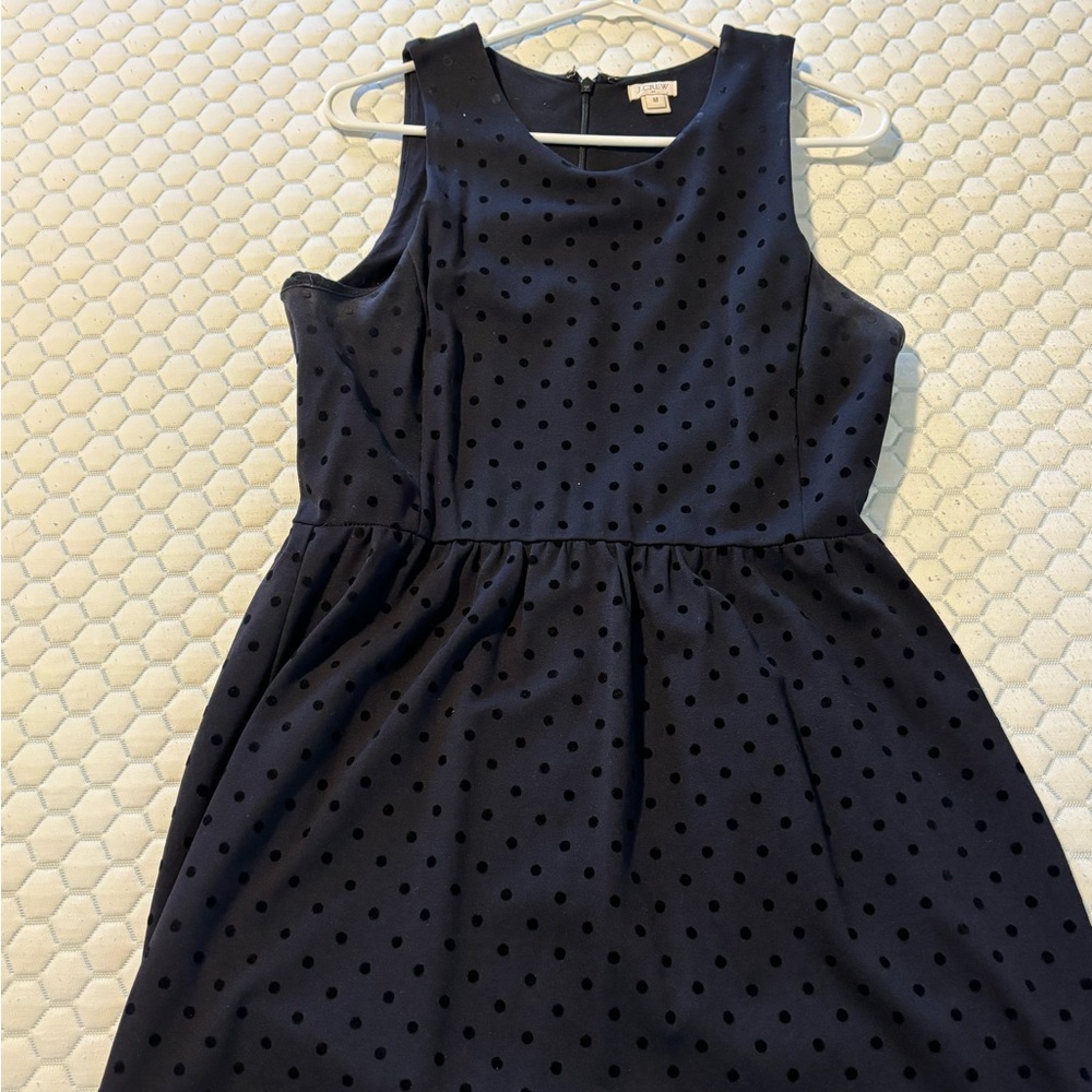J. Crew black with polka dots Dress